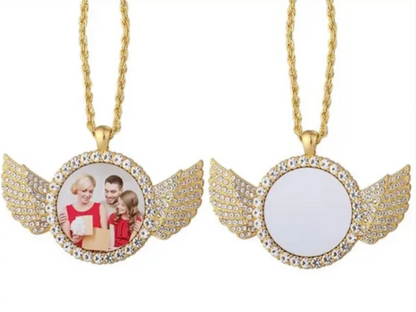 Angel Wings Necklace Sublimation Blank