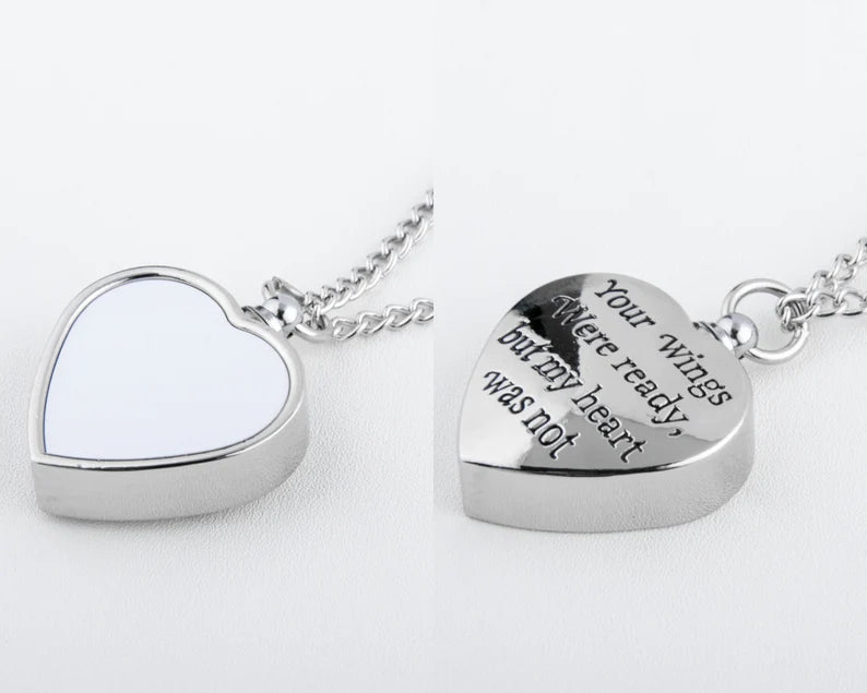 Urn Necklace Sublimation Blanks, Ashes Necklace, Memorial Necklace, Cremation Jewelry, Ashes Keepsake, Pet Memorial Jewelry