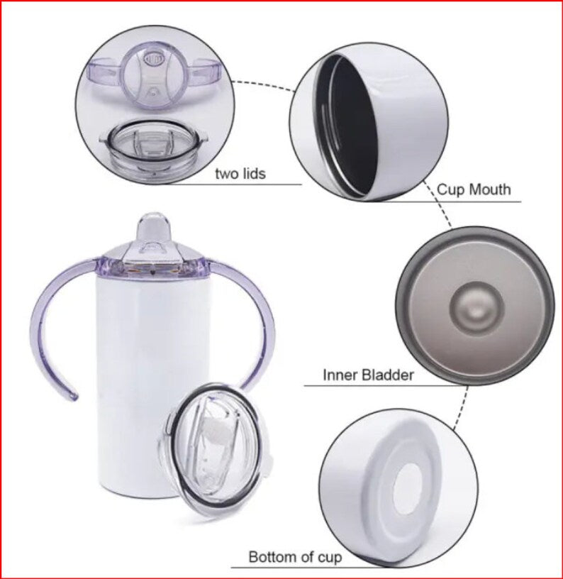 12oz Sublimation Sippy Cup